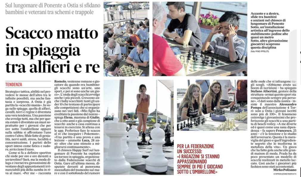 articolo giornale evento Ostia Lido